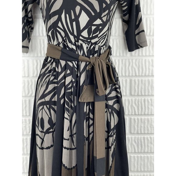 MARA HOFFMAN Geometric Print Low  Back Belted Retro Mod Dress XS - Picture 4 of 13